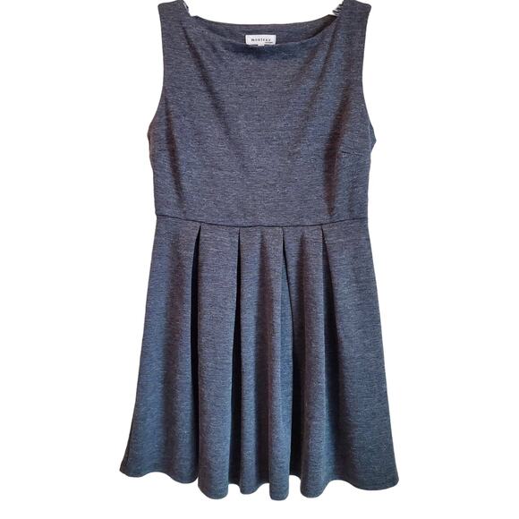 MONTEAU Women's Dress S / M Gray Fit & Flare Sleeveless Knit Bust 34" - Picture 1 of 5